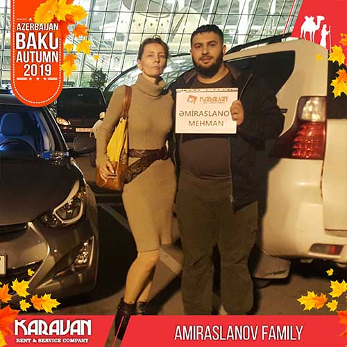 Mehman Amiraslanov ordered us for rent a car in Baku. Despite of late flight arrival our crew met Amiraslanovs’ and provide our respectable guests with chosen car for use.