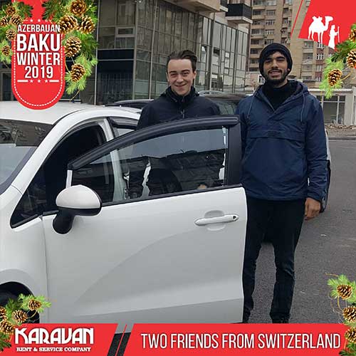Two Swedish friends which are students in Sankt-Peterburgh,landed in Baku for weekend and rented a car. They kept their choice on an economy class auto for Quba trip for seeing its amazing nature.