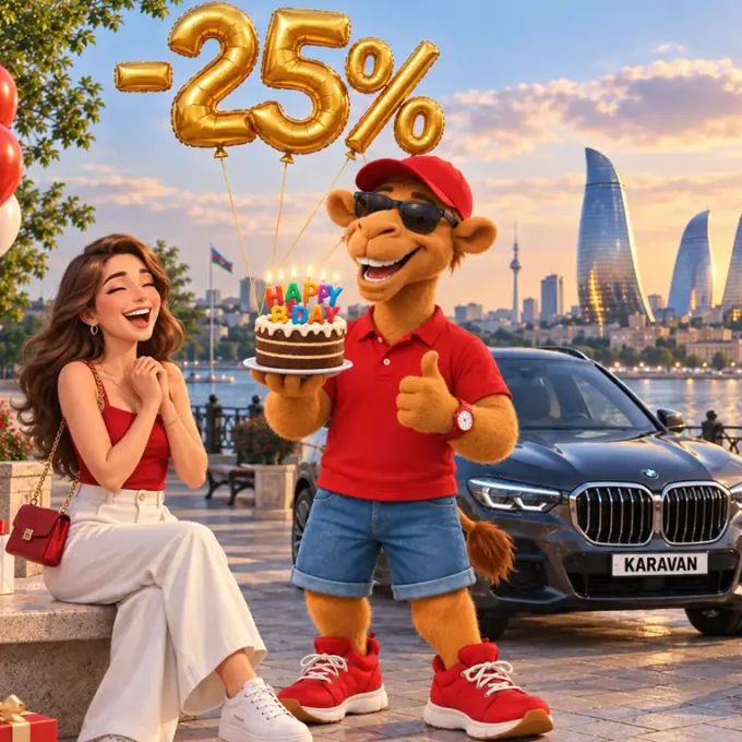 Birthday In Baku: 25% Car Rental Discount By Karavan Rent A Car In Baku