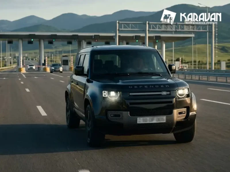 Modern Toll Collection Point On M1 Baku-Guba Highway In Azerbaijan