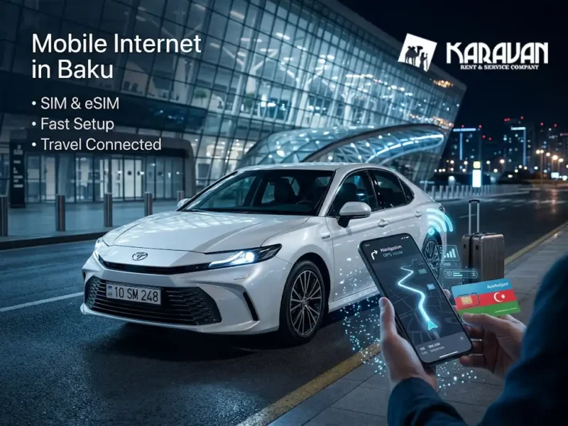 SIM Card In Baku For Tourists, ESIM Azerbaijan Travel, Best Mobile Internet Baku Tourist