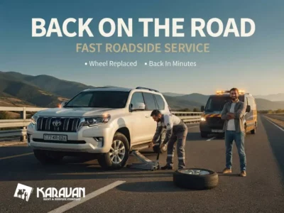 Avtomobil Yolda Xarab Olub: Karavan Rent A Car In Baku-dan Təmir Və Ya Pulsuz Dəyişdirmə