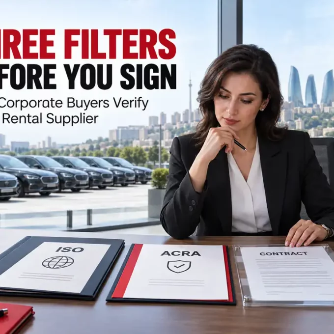 How A Corporate Client Vets A Car Rental Company: Three Filters Before Signing