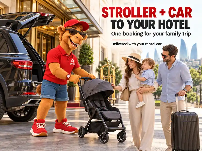 Car Rental with Baby Stroller in Baku &ndash; Karavan Rent A Car in Baku