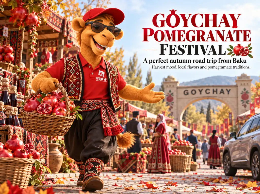 The Goychay Pomegranate Festival, BIAF with Dodin's "The Seagull" and the 8–10 November holidays in Baku: dates, venues, tickets, fireworks, road closures.