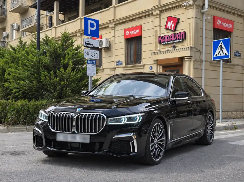 BMW rental in Baku: luxury X5, X6 and X7 SUVs plus the 730d xDrive and 520i sedans. 24/7 delivery to the airport or hotel, no-deposit option.